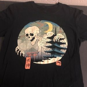 Japanese Skeleton graphic t-shirt